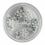 3D Einlegemotive - Gummi Soft Blumen anthrazit