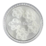 3D Einlegemotive - Gummi Soft Blumen weiß