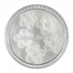 3D Einlegemotive - Gummi Soft Blumen weiß