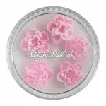 3D Einlegemotive - Gummi Soft Blumen pink