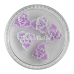 3D Einlegemotive - Gummi Soft Blumen lavendel