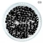 Nail Art Strasssteine - schwarz rund