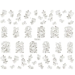 3D Full Cover Metallic Sticker - silber