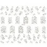 3D Full Cover Metallic Sticker - silber