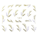 Nail Art Decor Sticker weiß-gold