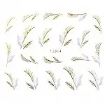 Nail Art Decor Sticker weiß-gold