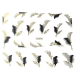 Nail Art Decor Sticker schwarz-gold