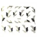 Nail Art Decor Sticker schwarz-gold