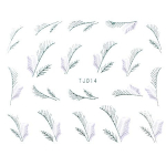 Nail Art Decor Sticker weiß-silber