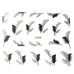 Nail Art Decor Sticker schwarz-silber