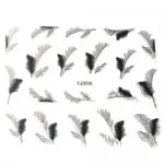 Nail Art Decor Sticker schwarz-silber