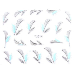 Nail Art Decor Sticker türkis-silber