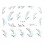 Nail Art Decor Sticker türkis-silber