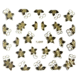 Nail Art Decor Sticker schwarz-gold