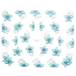 Nail Art Decor Sticker türkis-silber