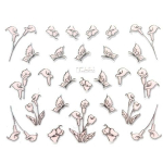 Nail Art Decor Sticker rosa-silber