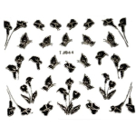 Nail Art Decor Sticker schwarz-silber