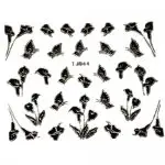 Nail Art Decor Sticker schwarz-silber