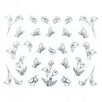 Nail Art Decor Sticker weiß-silber