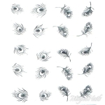 2D Water Transfer Sticker silber