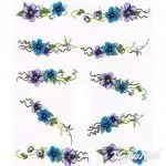 2D Nail Art One Stoke Sticker