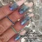 Preview: Weiß Makeup Camouflage Sticker blau Sommernägel Nageldesign Ideen Sommer Nägel Sommer Nagelgel