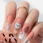 Preview: Winter Nägel - Katze Nageldesign Weihnachten Naildesign Ideen