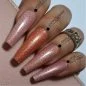 Preview: Rosa Nude Gel mit Goldenen Glitzer