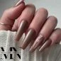 Preview: Perl Metallic Nude - Braune Nägel - Nageldesign Ideen schlicht Ballerina