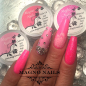 Preview: Naildesign Ideen - Sommer Pinke Nägel Strass