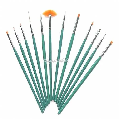 Nail Art Pinsel Set 12-Teilig Nagelpinsel Nägel Nagelstudio Zubehör Günstig Schnäppchen