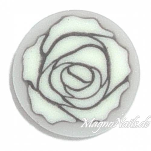 Fimo Stange - Rose schwarz-weiß