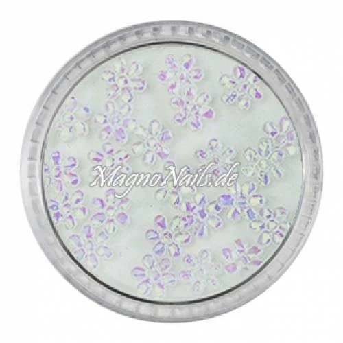 3D Einlegemotive - Shapes - Blumen weiß 4 mm 