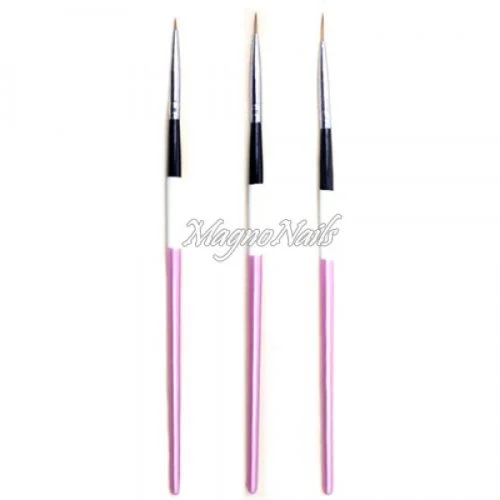 Nail Art Pinsel Set 3 -Teilig Nagelpinsel Nägel Nagelstudio Zubehör Günstig Schnäppchen