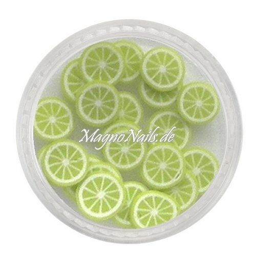 Einlegemotive - Fimo Früchte - Limette Nails Nagel Nögel Nailart