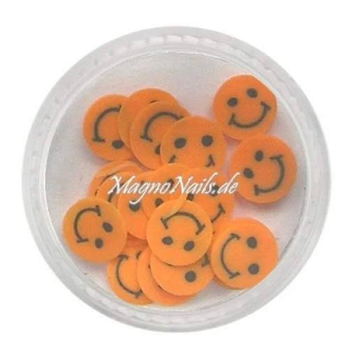 Einlegemotive - Fimo Shapes - Smilie orange Nail Art Nails Nagel Nögel Nailart