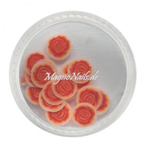 Einlegemotive - Fimo Shapes - Rosen feuerrot Nail Art Nails Nagel Nögel Nailart