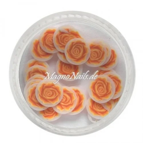 Einlegemotive - Fimo Shapes - Rosen orange Nail Art Nails Nagel Nögel Nailart
