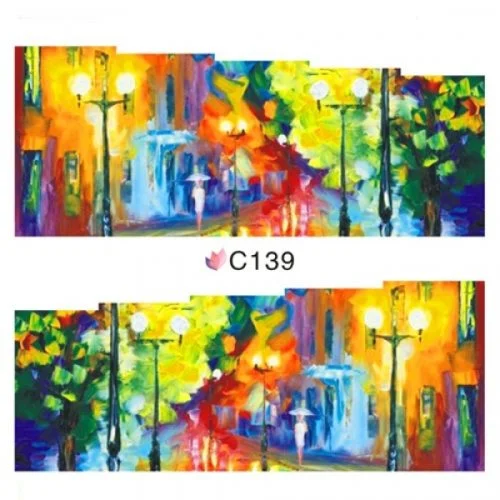 2D Nail Art One Stoke Sticker