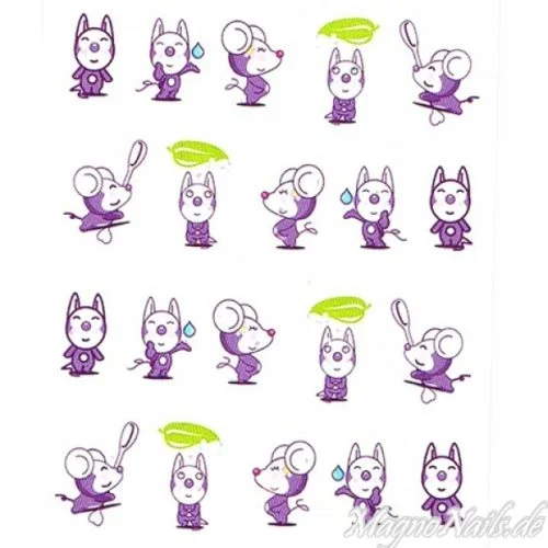 2D Nail Art One Stoke Sticker