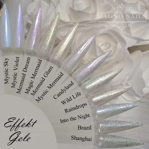 Effekt Gele Übersicht - Perlmutt UV-Gele