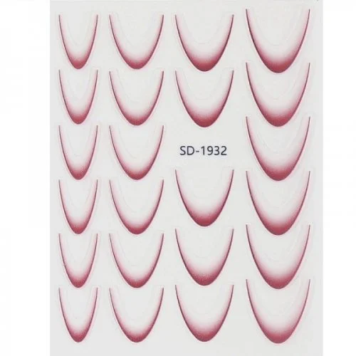 2D French Line - Ombré French Sticker weinrot SD-1932