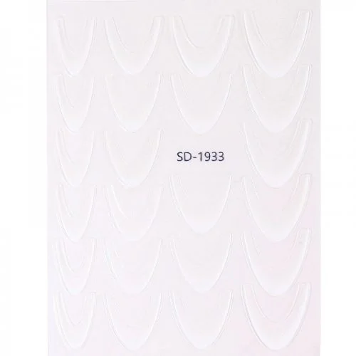 2D French Line - Ombré French Sticker weiß SD-1933