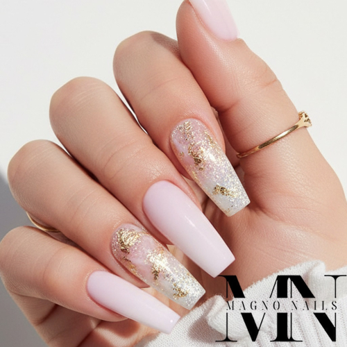 Preview: Hellrosa Dickflüsses UV Make Up Gel - Marmor Design