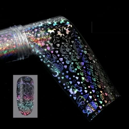Nail Art Transfer Folie 1m - Nail Foil - Holographic Nailart Nails Nägel Schmuck TransferFolie Nagelfolie Nageldesign