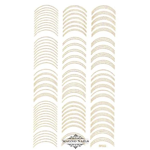 3D Metallic Nail Sticker - gold French Kontur Seblstklebende Aufkleber Nagelsticker Nagelaufkleber