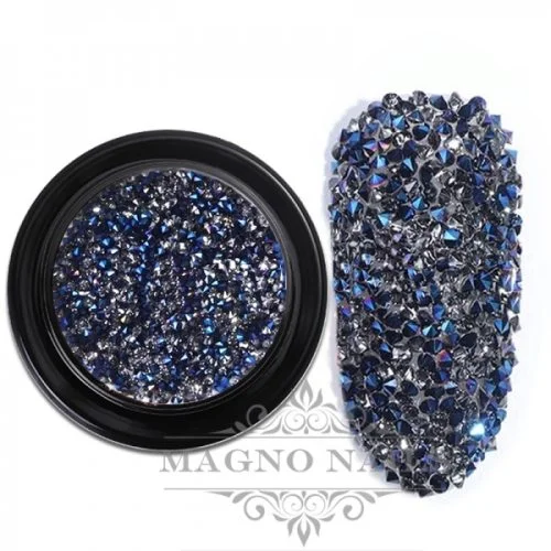 3D Micro Glas Strasssteine - Saphire rund Ministrasssteine Nailart Nail Art