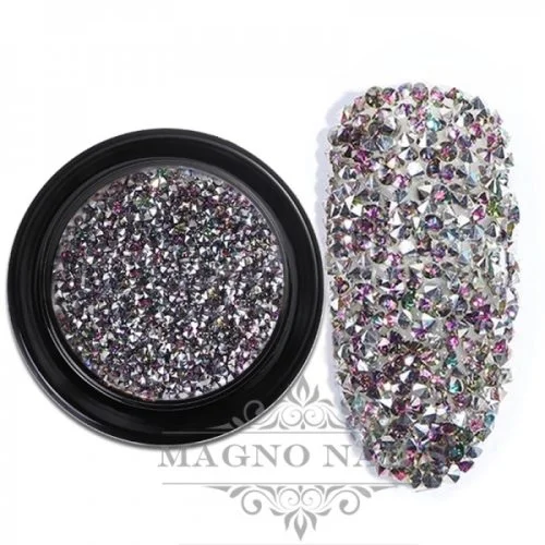 3D Micro Glas Strasssteine - Multicolor rund Ministrasssteine Nailart Nail Art
