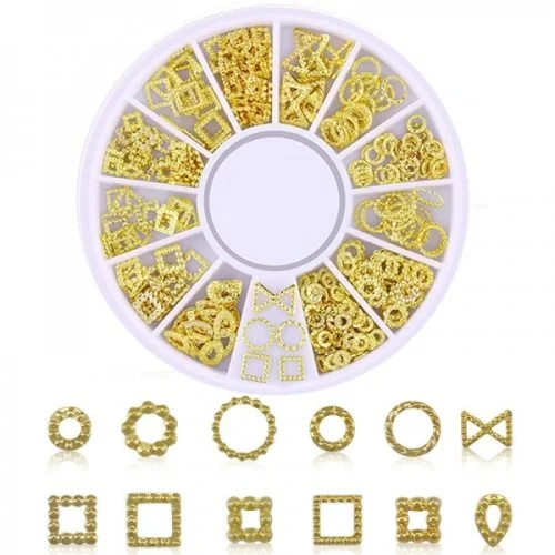 3D - Einlegemotive - Overlays gold Nail Art Nailart Schmuck