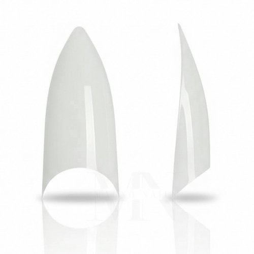 100 x  Short Stiletto Tips natur in einer Box